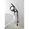 Aqua Vintage CCK8400DL Freestanding Tub Faucet with Supply Line, Stop Valve, Matte Black CCK8400DL - alternate 4
